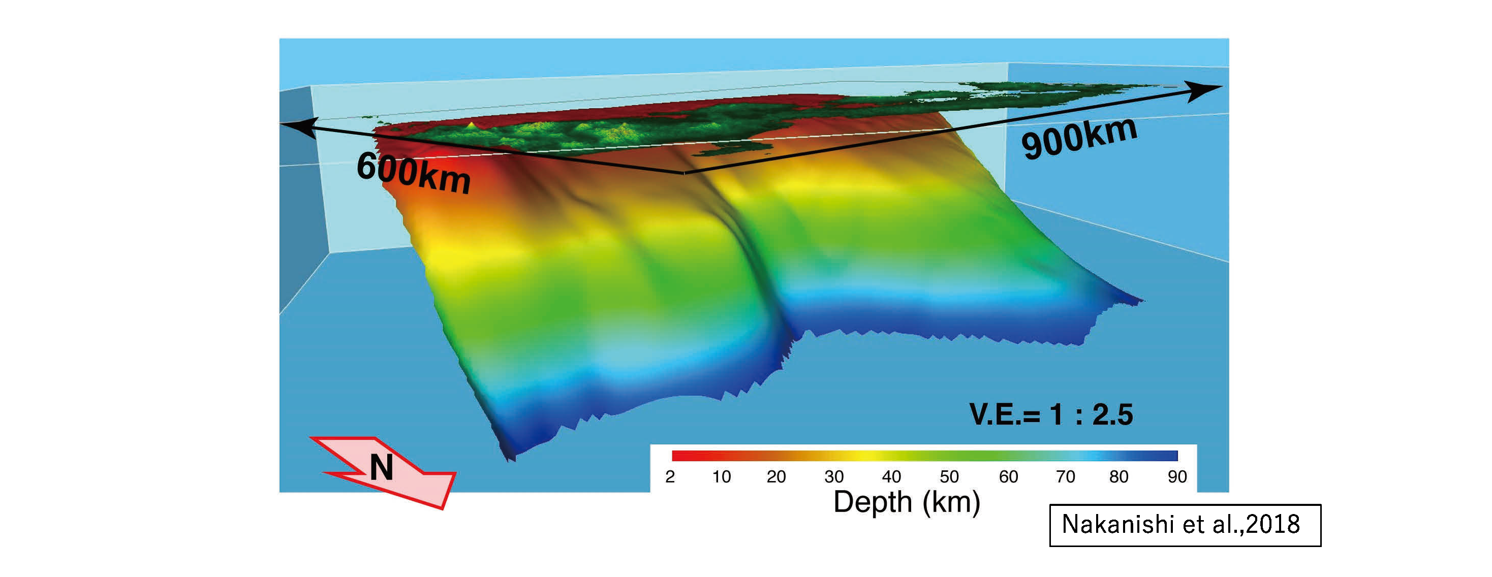 図4　南海トラフ巨大地震震源域の3次元プレート形状モデル