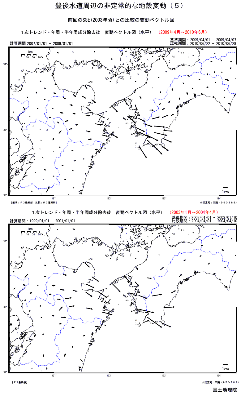 豊後水道周辺の非定常的な地殻変動 ５