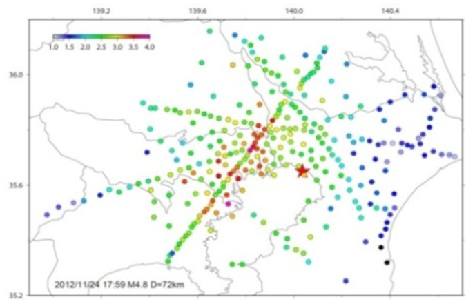 図１　首都圏地震観測網